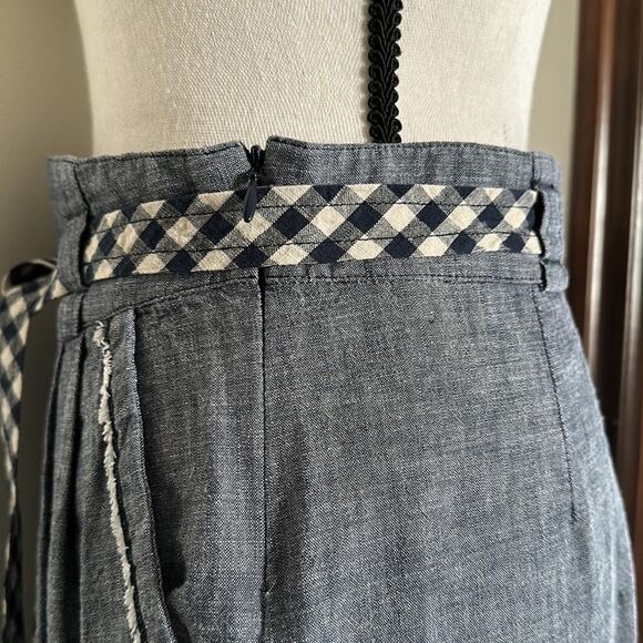 Tiny | Anthropologie skirt with checkered tie Size S - Picture 6 of 14